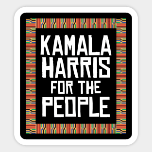 Kamala Harris for the people afro american pattern Sticker